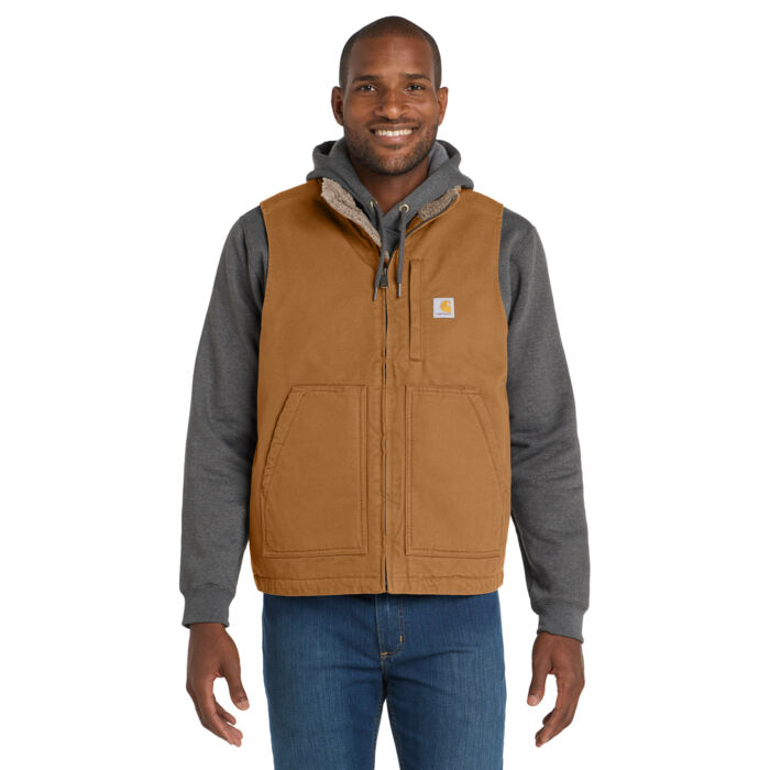 Sherpa Lined Mock Neck Vest Thumbnail