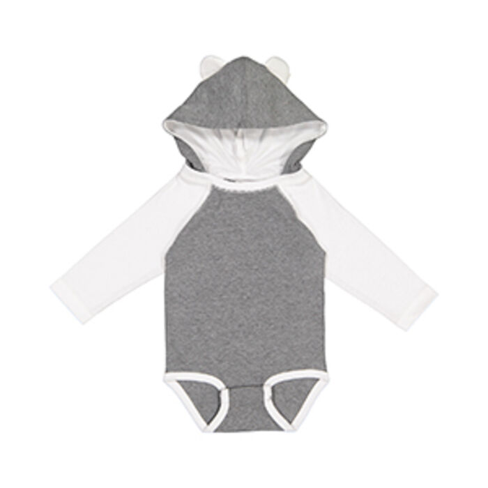 Infant Long Sleeve Fine Jersey Bodysuit With Ears Thumbnail