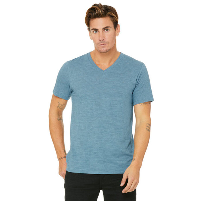 Unisex Textured Jersey V-Neck T-Shirt Thumbnail