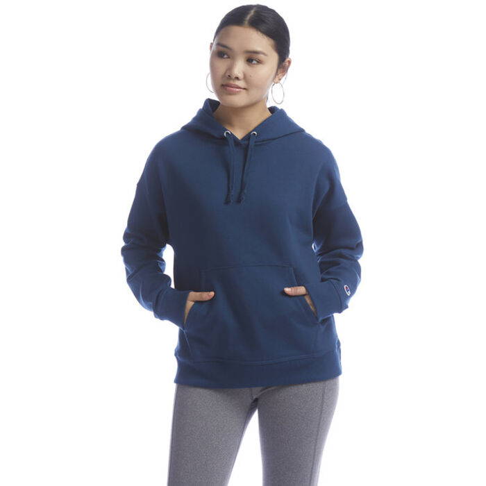 Ladies' PowerBlend Relaxed Hooded Sweatshirt Thumbnail