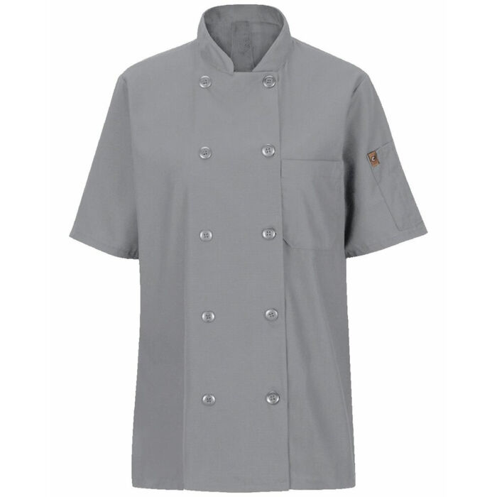 Women's Mimix™ Short Sleeve Chef Coat with OilBlok Thumbnail