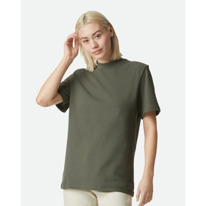 Unisex Pique Mockneck Tee Thumbnail
