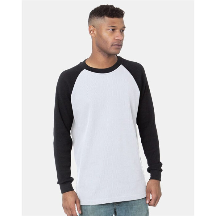 Men's USA-Made Heavyweight Waffle Knit Thermal Raglan T-Shirt Thumbnail