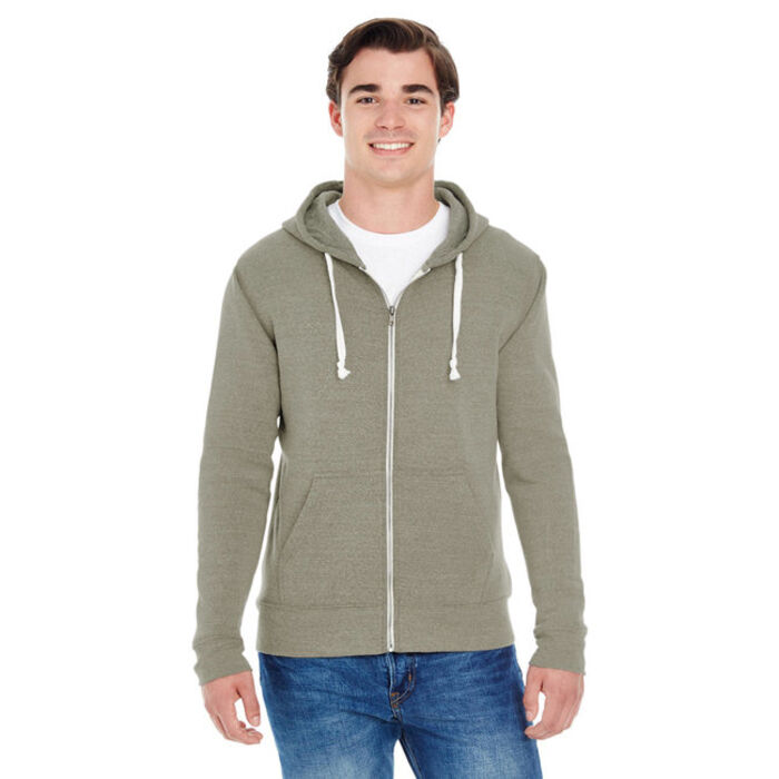 Adult Triblend Full-Zip Fleece Hooded Sweatshirt Thumbnail