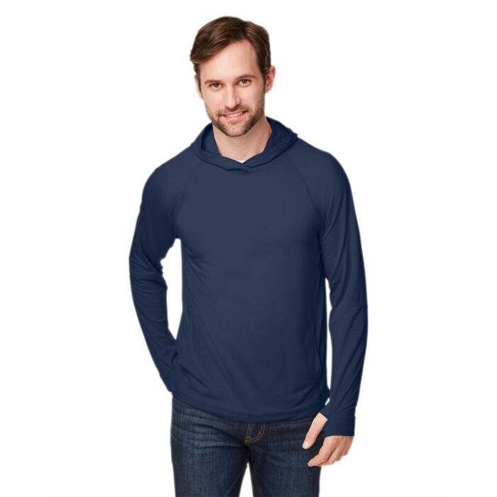 Unisex JAQ Stretch Performance Hooded Long Sleeve T-Shirt Thumbnail