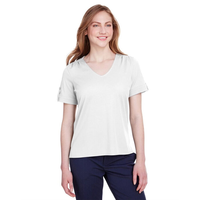 Women's CrownLux Performance® Plaited Rolled Sleeve Shirt Thumbnail
