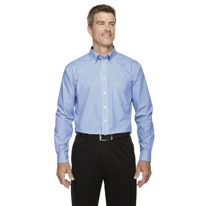 Men's Crown Collection® Banker Stripe Woven Dress Shirt Thumbnail