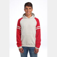 Unisex NuBlend ® Varsity Colorblock Hooded Sweatshirt Thumbnail