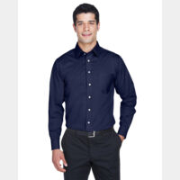 Men's Tall Crown Collection® Solid Stretch Twill Woven Dress Shirt Thumbnail