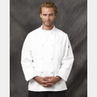 Eight Pearl Button Chef Coat with Thermometer Pocket Thumbnail