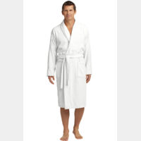 Checkered Terry Shawl Collar Robe Thumbnail