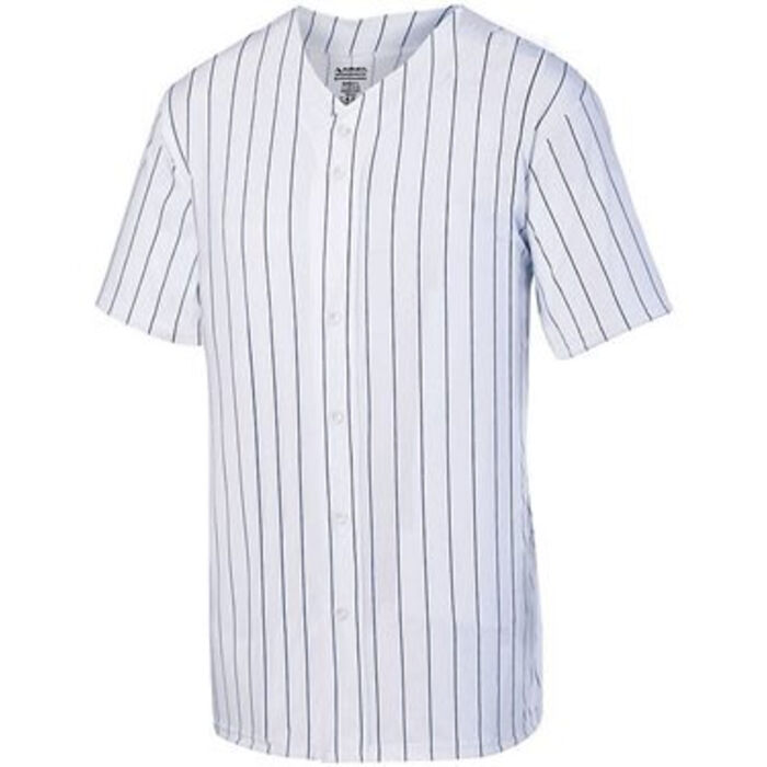 Youth Pinstripe Full Button Baseball Jersey Thumbnail