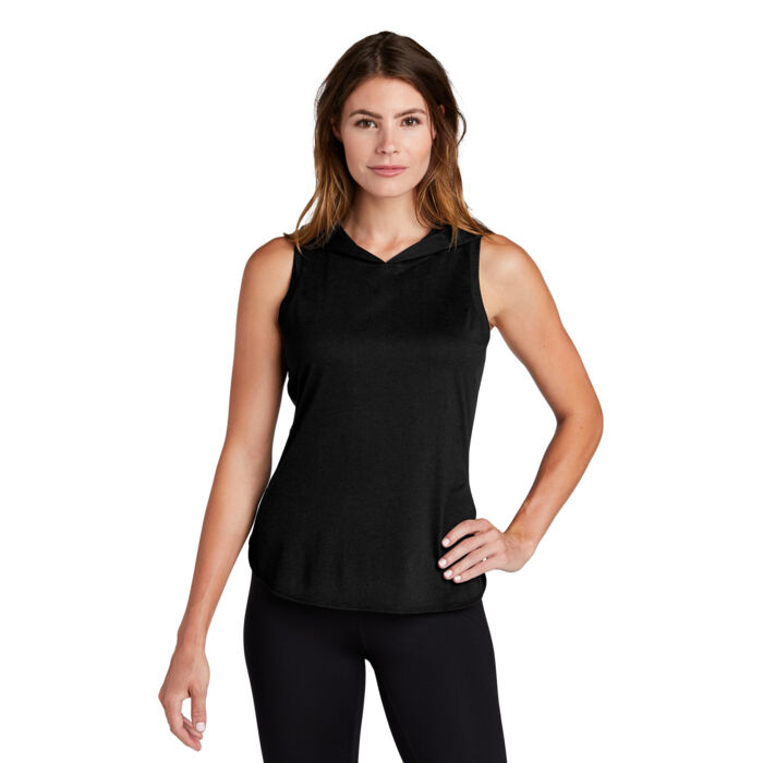 Women's PosiCharge ® Tri Blend Wicking Draft Hoodie Tank Thumbnail
