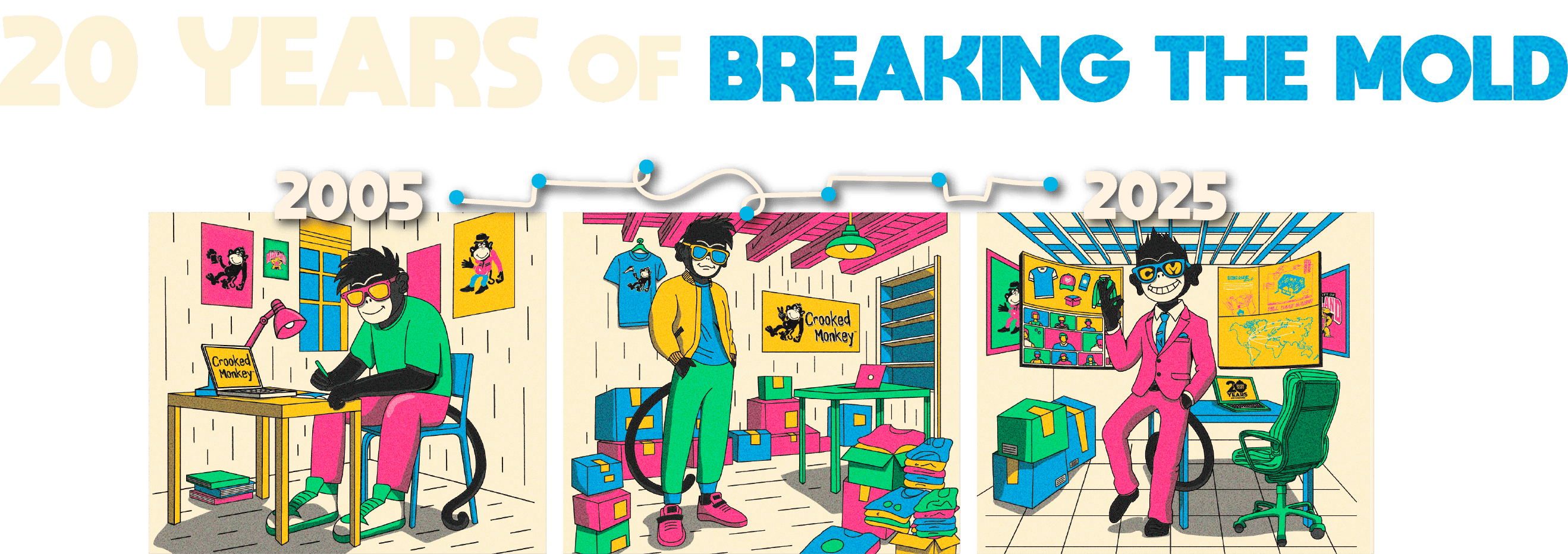 Crooked Monkey Merch Agency 20 years