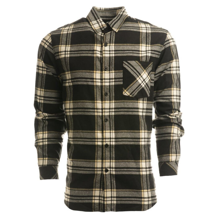 Open Pocket Long Sleeve Flannel Shirt Thumbnail
