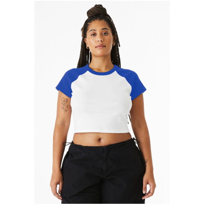 Ladies' Micro Ribbed Raglan Baby Tee Thumbnail