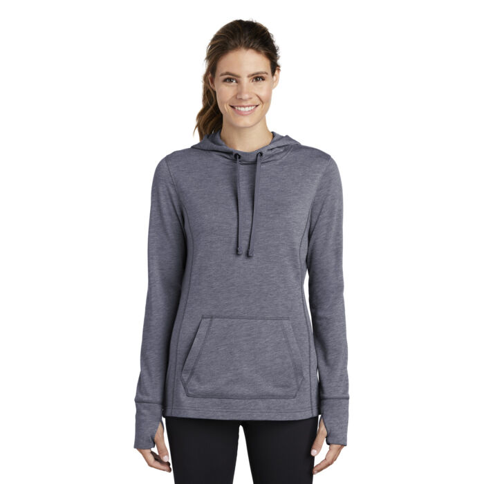 Ladies PosiCharge ® Tri Blend Wicking Fleece Hooded Pullover Thumbnail