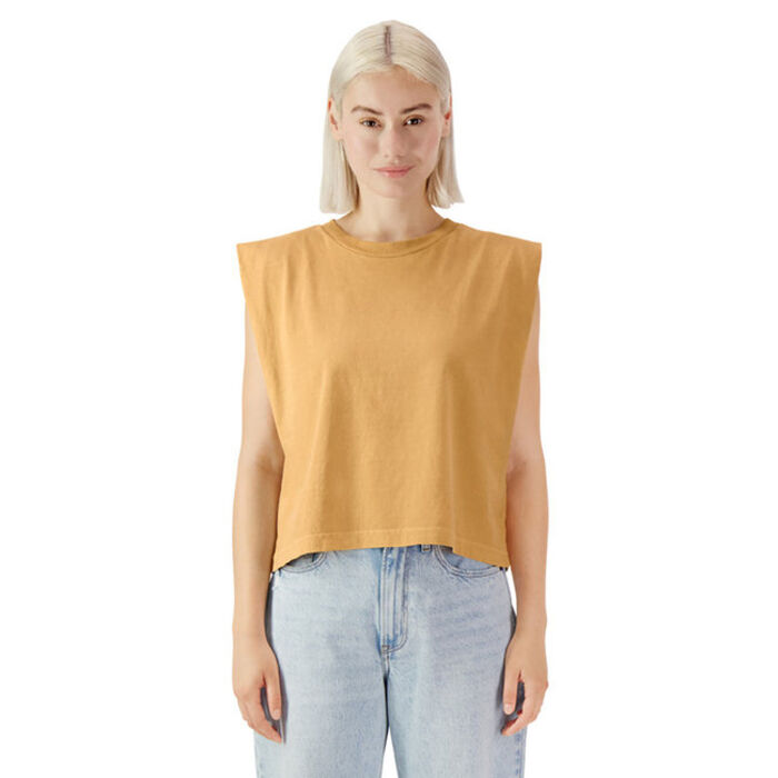 Heavyweight Cotton Women's Garment Dyed Muscle Thumbnail