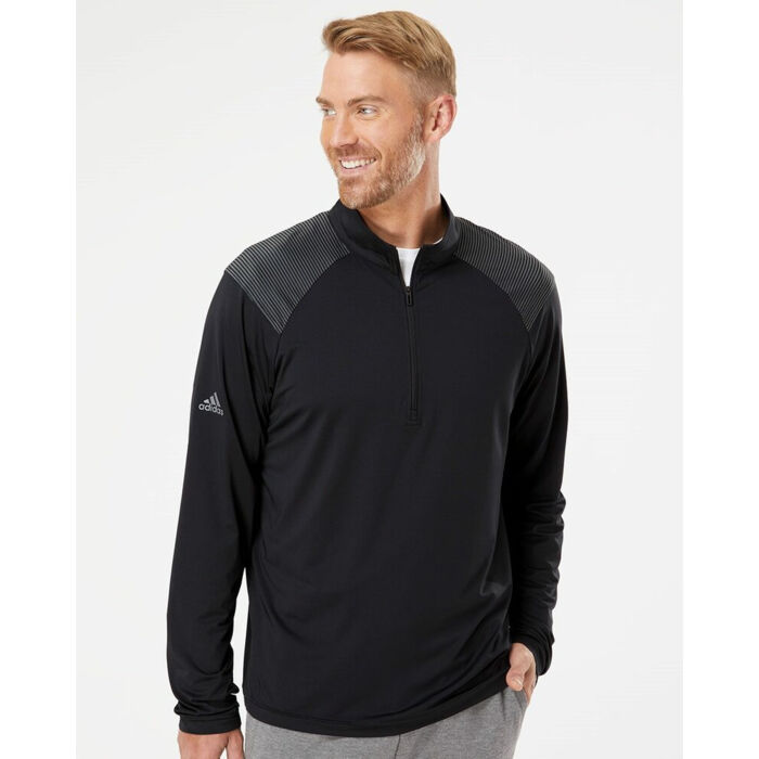 Shoulder Stripe Quarter-Zip Pullover Thumbnail